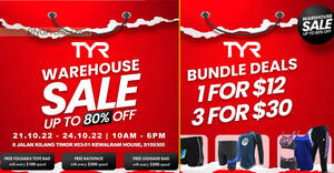 Featured image for TYR End-of-Year Warehouse Sale from 21 – 24 Oct 2022