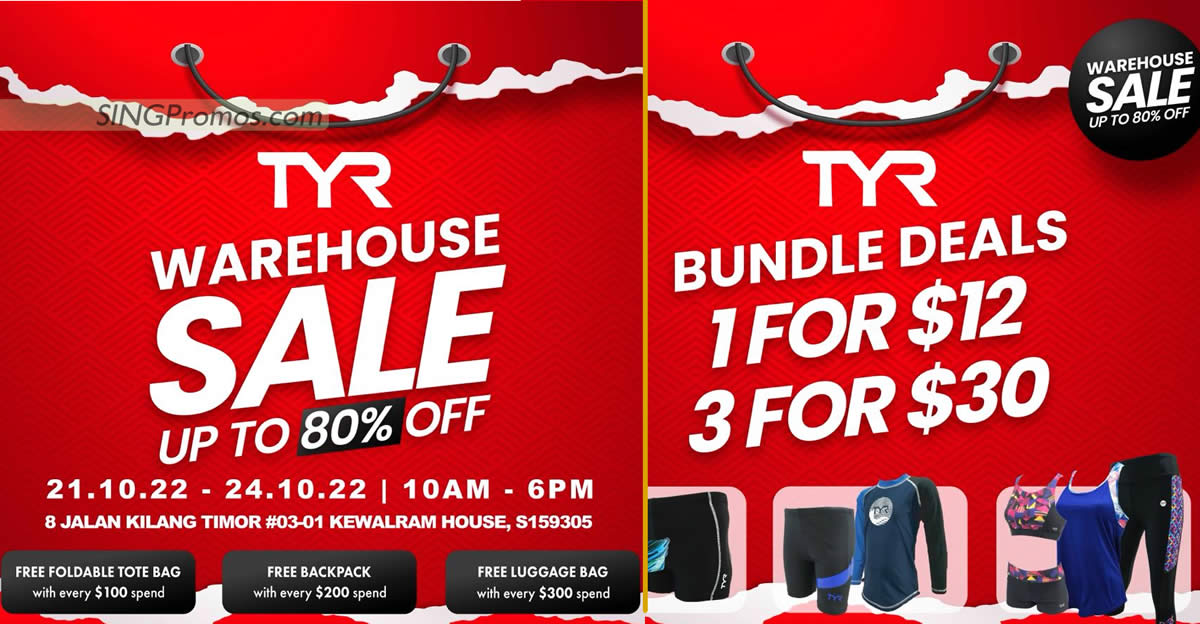 Featured image for TYR End-of-Year Warehouse Sale from 21 - 24 Oct 2022