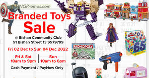 Featured image for Branded Toys Sale at Bishan from 2 – 4 Dec 2022