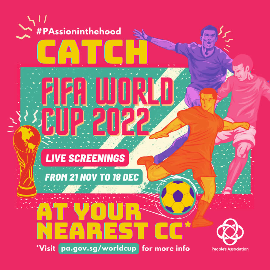 Lobang: Catch ‘Live’ screenings of FIFA World Cup 2022 matches at CCs across Singapore from 21 Nov 2022 - 13