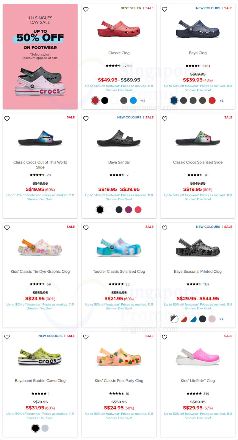 Lobang: Crocs S’pore offering up to 50% off selected footwear styles in 11.11 Singles’ Day Sale till 13 Nov 2022 - 5