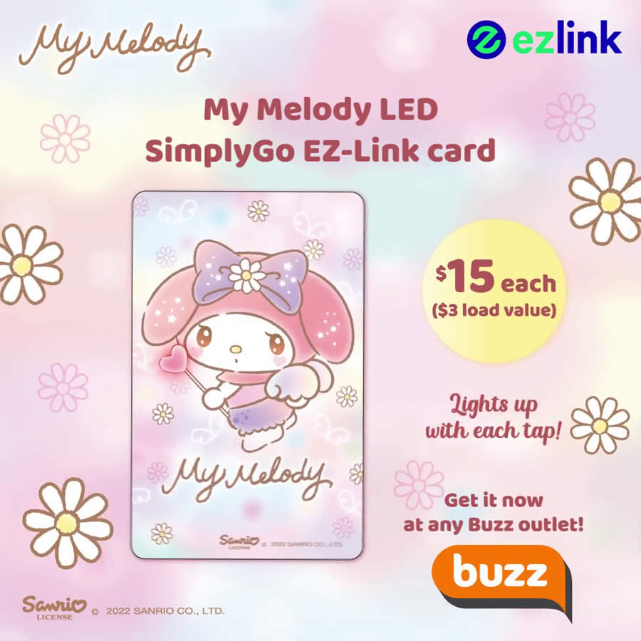 Lobang: EZ-Link releases new My Melody LED SimplyGo EZ-Link card from 25 Nov, lights up with each tap - 10
