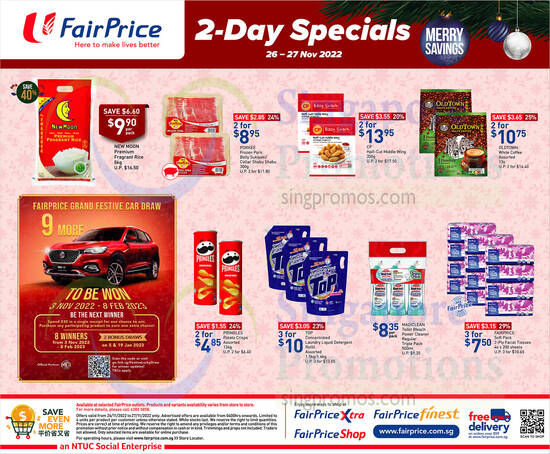 Lobang: Fairprice 2-Days specials offers till 27 Nov has New Moon, Pringles, CP, Porkee, TOP and more - 29