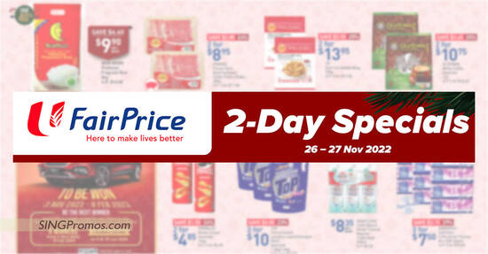 Fairprice 2-Days specials offers till 27 Nov has New Moon, Pringles, CP, Porkee, TOP and more