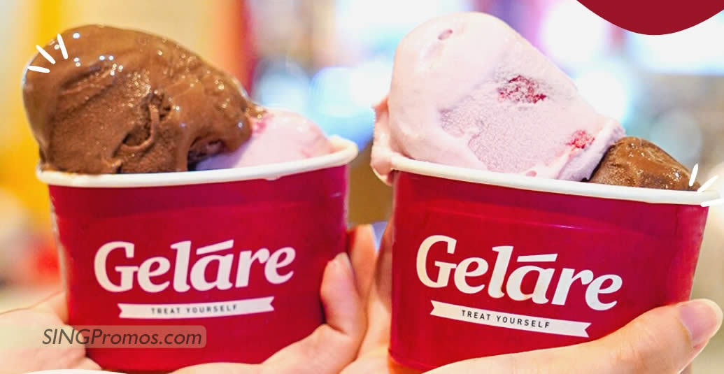 Featured image for Geláre offering 1-for-1 single scoop ice-cream cup all-day at 3 outlets till 14 Nov 2022