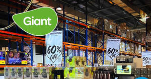 Featured image for Up to 70% off at Giant Warehouse sale at Tampines, Suntec, IMM, CCK and more from 24 – 27 Nov 2022