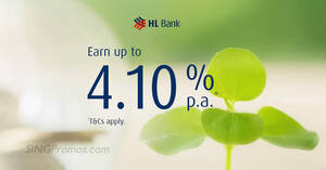 Featured image for HL Bank S’pore offering up to 4.10% p.a. with the latest SGD fixed deposit promo from 21 Nov 2022