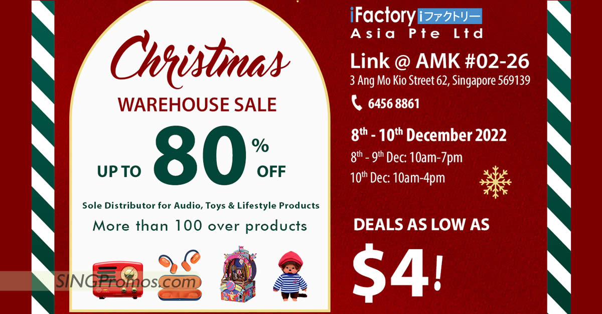 Featured image for Ifactory Asia Christmas Warehouse Sale from 8 - 10 Dec 2022