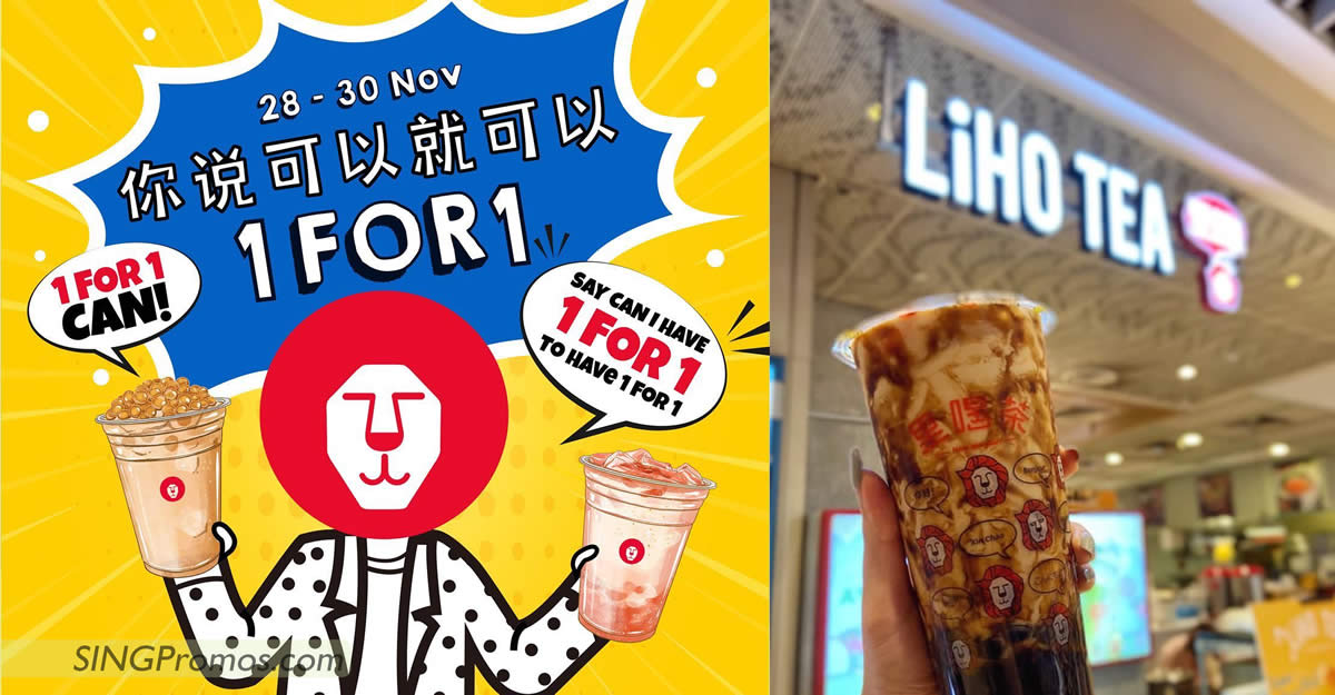 Featured image for LiHO offering 1-for-1 all M/L drinks at over 45 selected outlets till 30 Nov 2022