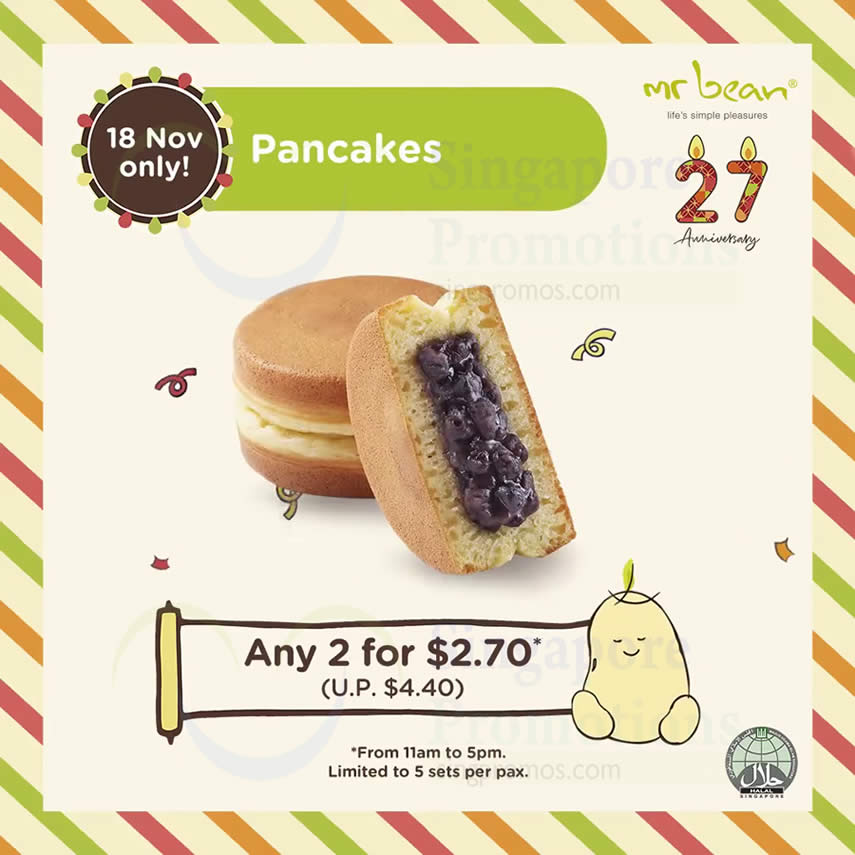 Lobang: Mr Bean offering $0.27 Classic Soy Milk (U.P. $1.70), 2 pancakes @ $2.70 (U.P. $4.40) and more on 18 Nov 2022 - 18