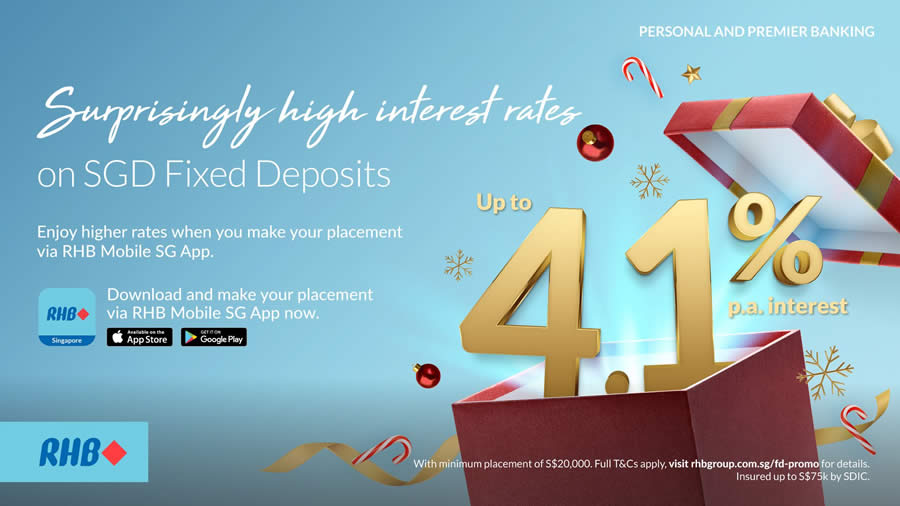 RHB Bank is offering up to 4.1 p.a. fixed deposit promo from 9 Jan 2023