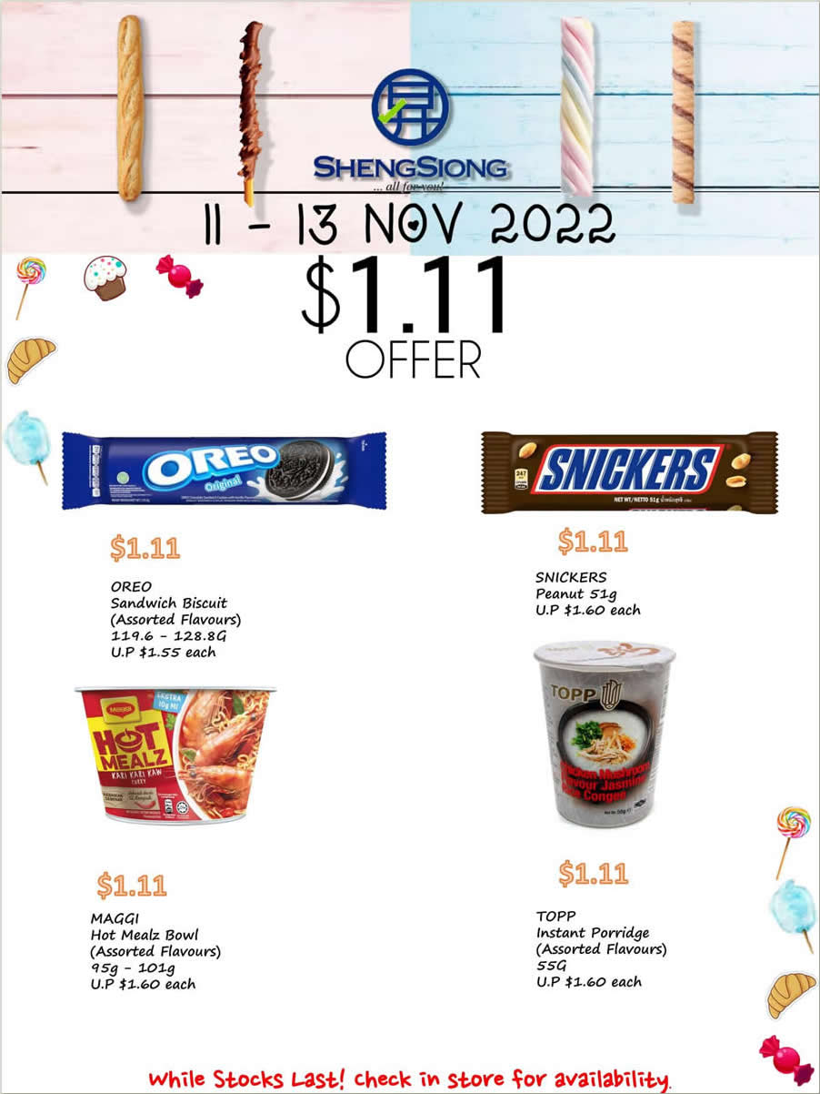 Lobang: Sheng Siong 3-Days Specials has many 1-for-1, $1.11 and $11.11 deals valid till 13 Nov 2022 - 117