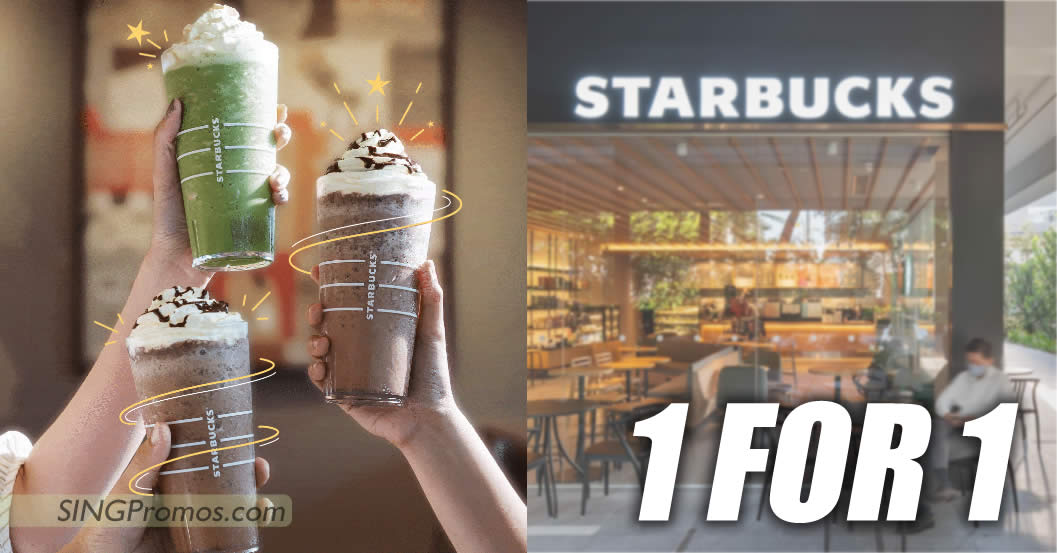 Featured image for Starbucks offering 1-for-1 selected beverages from Nov 28 - 29 (2pm - 8pm) at S'pore stores