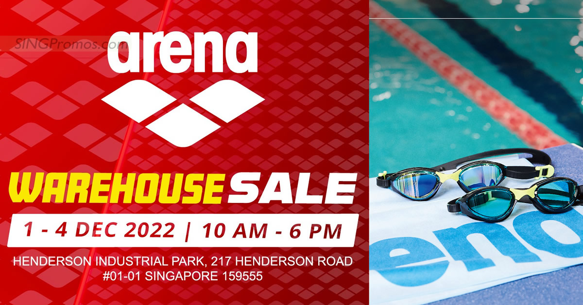 Featured image for arena's biggest warehouse sale offers discounts of over 70% OFF from 1 - 4 Dec 2022
