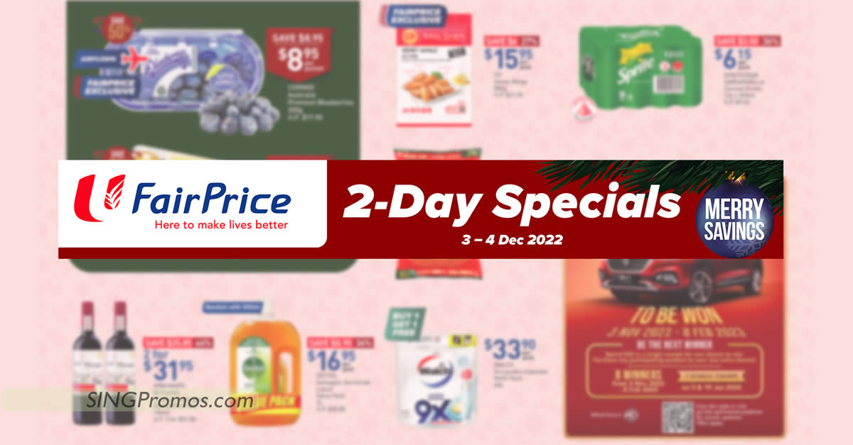 Featured image for Fairprice 2-Days specials offers till 4 Dec has Ferrero Rocher, Royal Umbrella, Sprite, A&W, Walch, Dettol and more