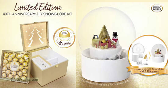 Ferrero Rocher selling limited edition 40th Anniversary DIY Snowglobe Kit online from 5 Dec 2022