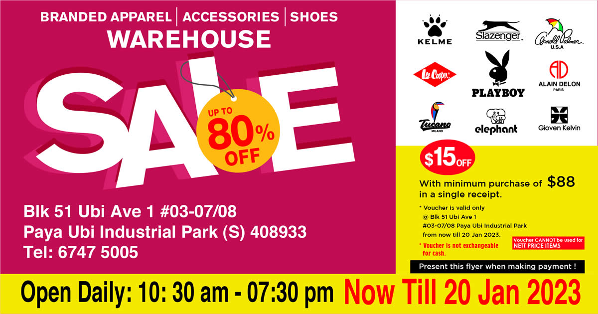 Featured image for Gioven Kelvin Branded Apparel, Accessories, Shoes Warehouse Sale till 20 Jan 2023