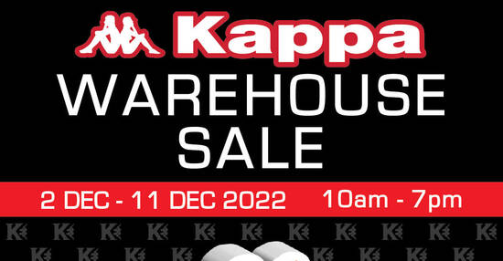 Kappa Warehouse Sale offers discounts of up to 80% off from 2 – 11 Dec 2022