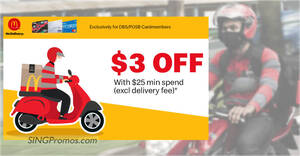 Featured image for $3 off $25 McDelivery order with DBS/POSB cards on Mondays from 2 Oct 2023