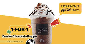 Featured image for (EXPIRED) McDonald’s S’pore 1-for-1 McCafe Double Chocolate Frappe deal on 9 Dec means you pay only $2.55 each