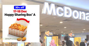 Featured image for McDonald’s S’pore selling Happy Sharing Box A at 30% off with this App deal till 18 Dec 2022