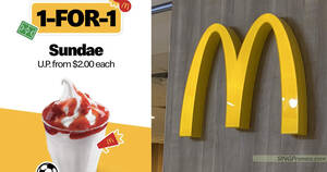 Featured image for McDonald’s S’pore has 1-for-1 Sundae deal on Friday, 16 Dec 2022, pay only S$1 each