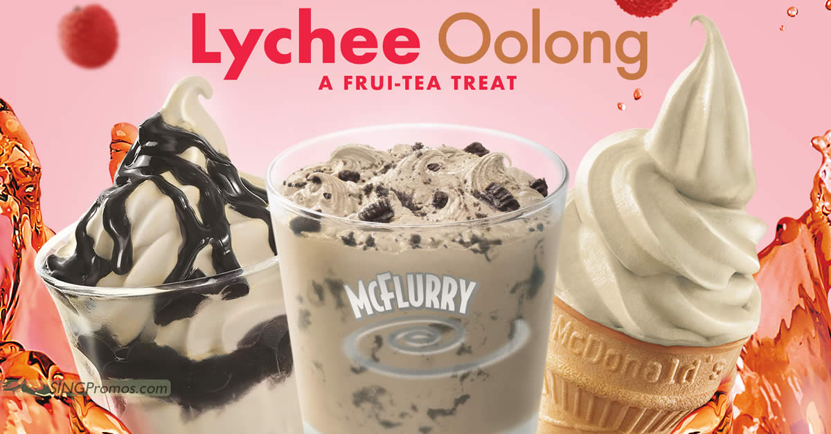 Featured image for McDonald's S'pore now offering Lychee Oolong desserts at Dessert Kiosks from 29 Dec 2022