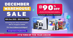 Featured image for MegCD Video Games Warehouse Sale from 16 – 18 Dec 2022