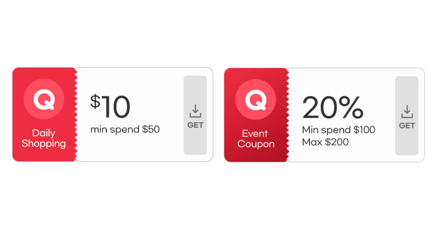 Featured image for Qoo10 S'pore offers $10, 20% cart coupons from 12 Dec 2022