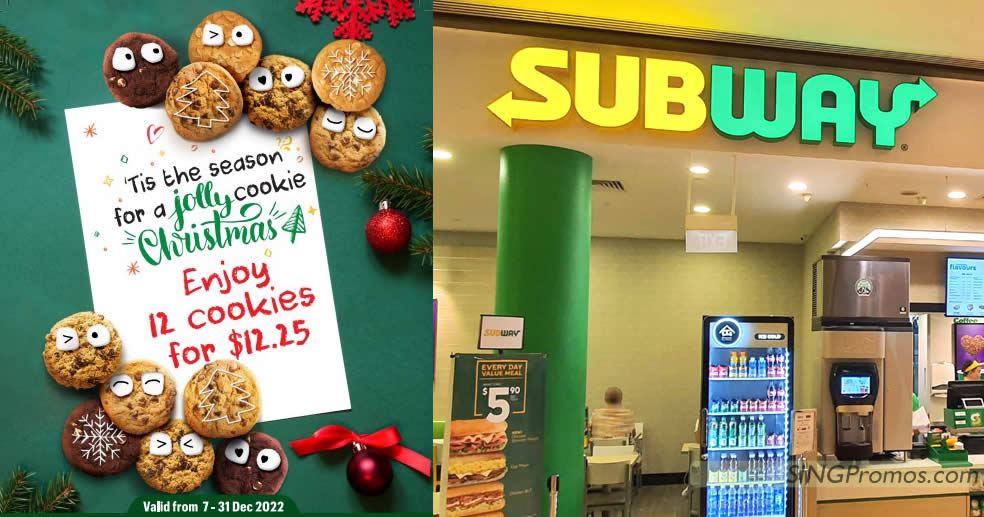 Featured image for Subway® S'pore offering 12 cookies for $12.25 at all restaurants islandwide till 31 Dec 2022