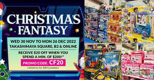 Featured image for (EXPIRED) Takashimaya Christmas Fantasy toys fair now on till 26 Dec 2022