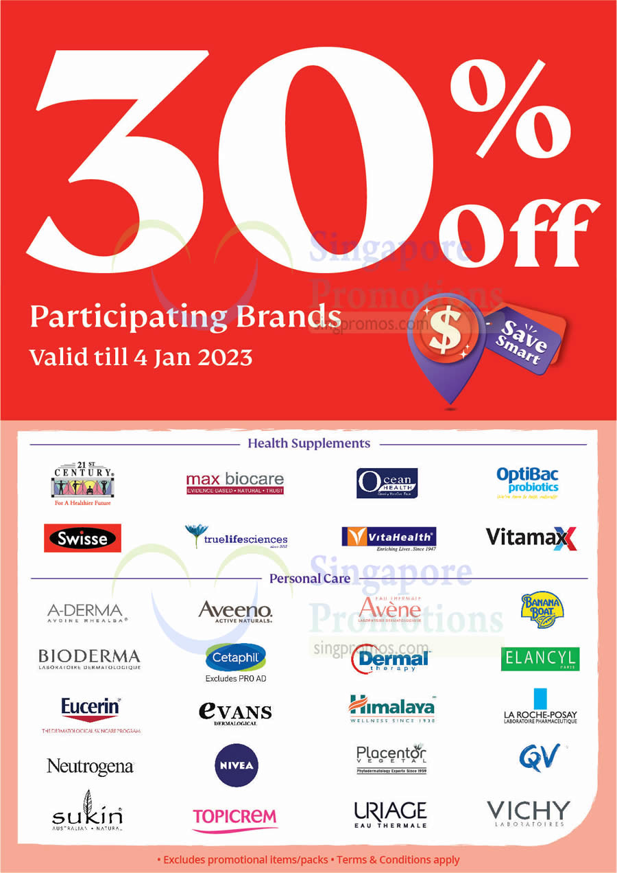 Lobang: Unity offering 30% off on participating health supplement and personal care brands till 4 Jan 2023 - 13