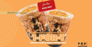 Featured image for Xing Fu Tang offering 1-for-1 signature Brown Sugar Boba Fresh Milk at AMK MRT outlet till 26 Dec 2022