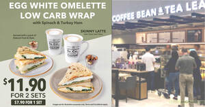 Featured image for Coffee Bean S’pore’s new Weekdays Breakfast Set costs S$5.95 per set when you buy two sets (From 3 Jan 2023)