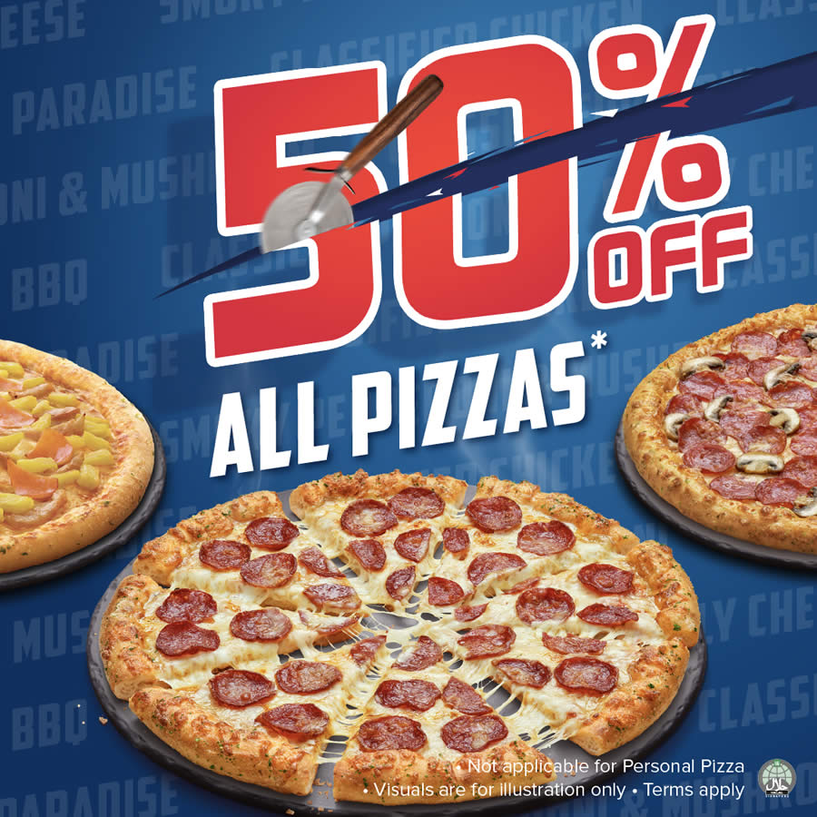 Lobang: Domino’s Pizza S’pore brings back 50% off pizzas promotion as a permanent offer from 31 January 2023 - 10