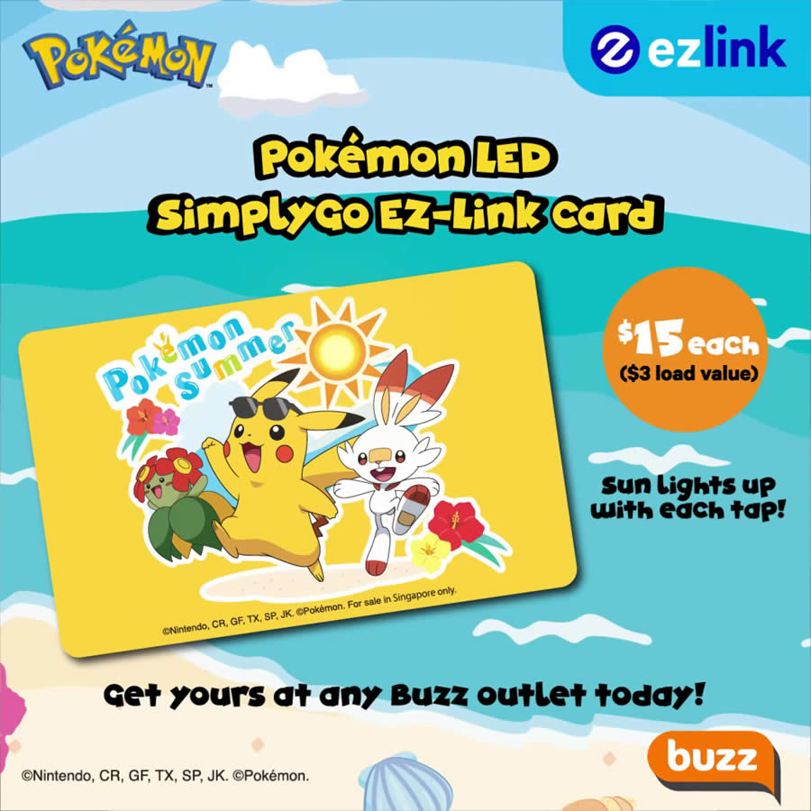 Lobang: EZ-link Releases New Pokémon LED SimplyGo EZ-Link Card From 1 ...