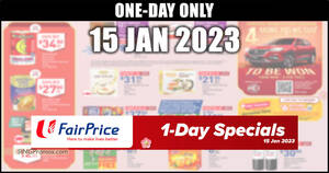 Featured image for Fairprice 1-Day specials on 15 Jan has New Moon Abalone, Kinder Buneo, Golden Chef, Chef’s Pork 1-for-1 and more