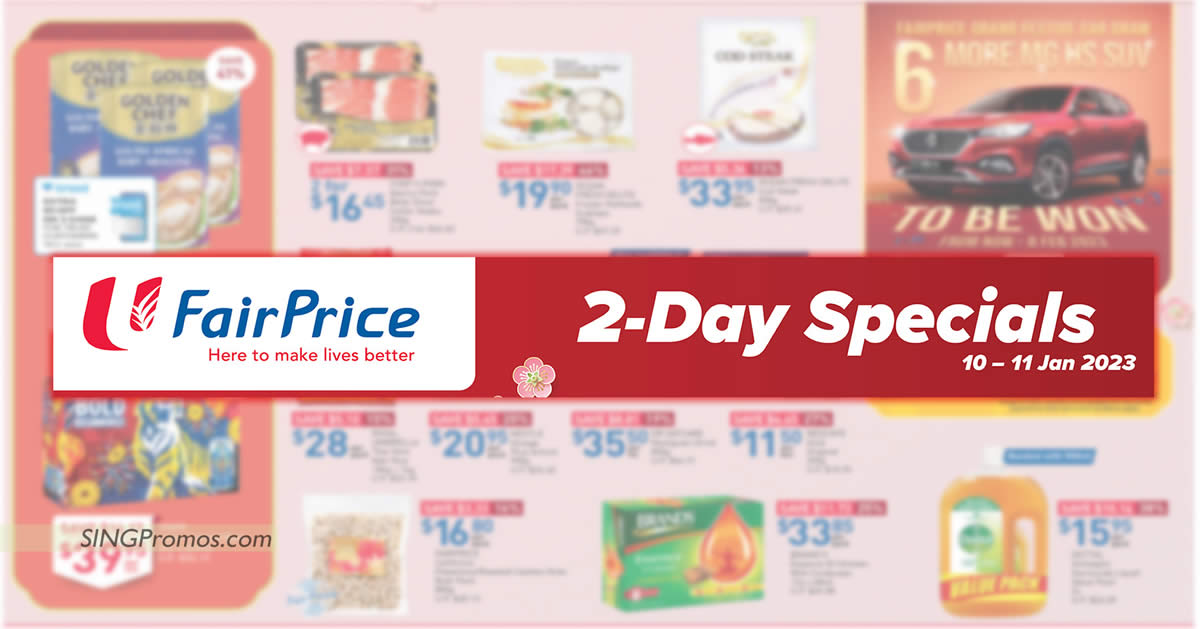 Featured image for Fairprice 2-Days specials till 11 Jan has Golden Chef, Frozen Hokkaido Scallops, Royal Umbrella, Chef's Pork and more