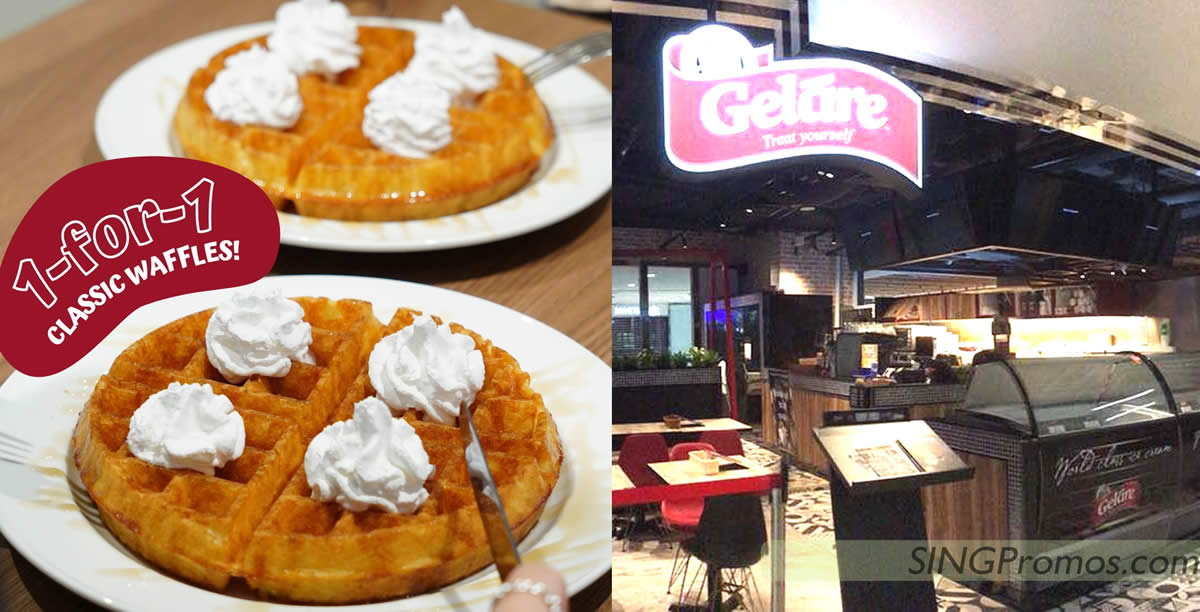 Featured image for Geláre offering 1-for-1 Classic Waffles at all outlets till 20 Apr 2023, 11am - 5pm daily