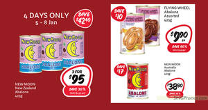 Featured image for (EXPIRED) Giant 4-Days Abalone Specials till 8 Jan – New Moon, Flying Wheel, Fortune and other CNY offers