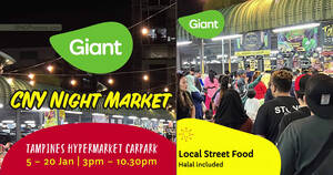 Featured image for (EXPIRED) Giant Tampines CNY night market at open air carpark till 20 Jan 2023