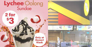 Featured image for McDonald’s S’pore 2-for-$3 Lychee Oolong Sundae deal till 13 Jan means you pay only S$1.50 each