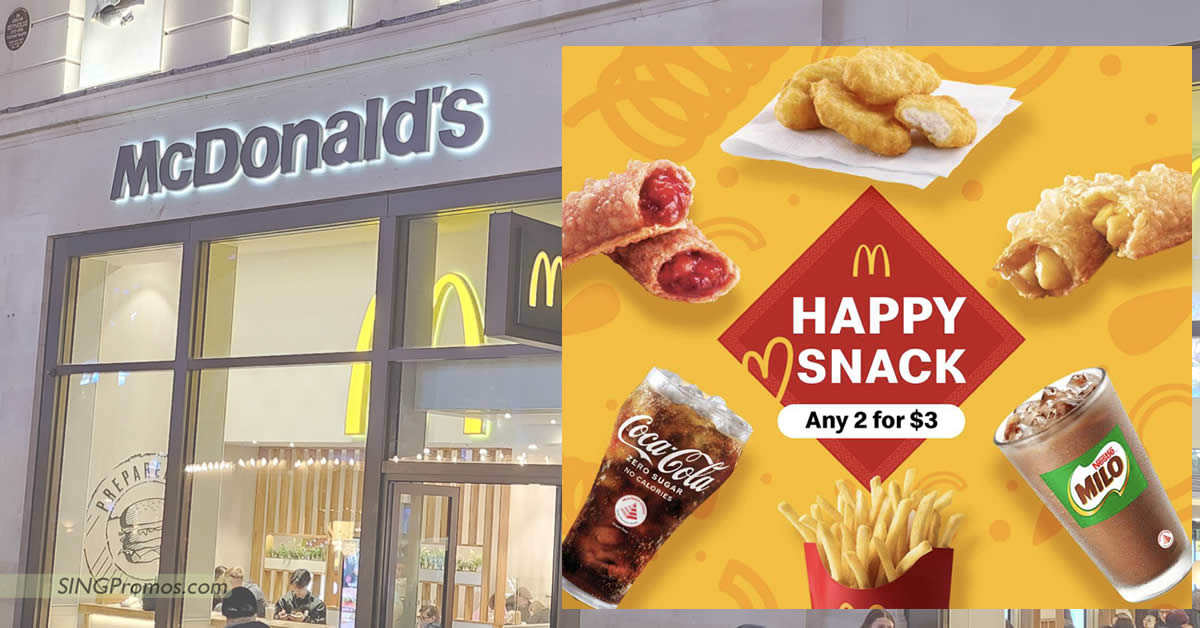 Featured image for McDonald's S'pore App has a Any-2-for-$3 deal on weekends till 29 Jan, pay $3 for 8pcs McNuggets