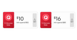 Featured image for Qoo10 S’pore offering $10, $16 cart coupons from 3 Jan 2023
