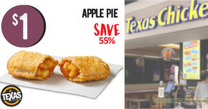 Featured image for Texas Chicken S’pore offering $1 Apple Pie (58% off) on Tuesday, 17 Jan 2023