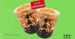 Featured image for Xing Fu Tang offering 1-for-1 signature Brown Sugar Boba Fresh Milk at Northpoint City outlet till 31 Jan 2023
