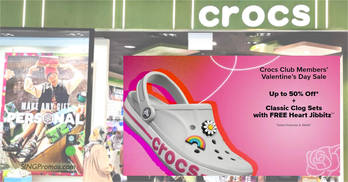 Featured image for Crocs S'pore offering up to 50% off selected footwear styles online sale till 14 Feb 2023