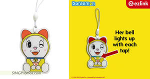 Featured image for EZ-Link releases new Dorami LED EZ-Link charm from 1 Feb 2023, bell lights up with each tap