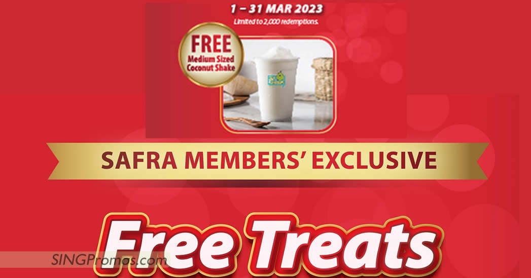 Featured image for FREE* Mr Coconut Medium-Sized Coconut Shake for SAFRA members from 1 - 31 Mar 2023