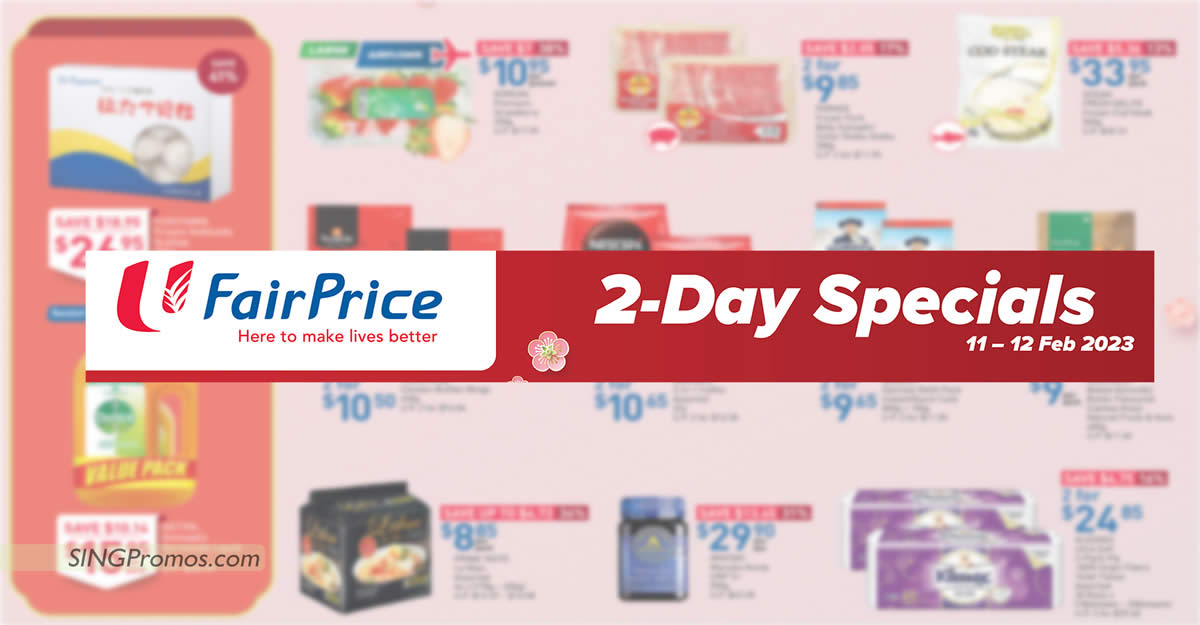 Featured image for Fairprice 2-Day Specials 11 - 12 Feb has Frozen Hokkaido Scallop, Dettol, Strawberry, Frozen Cod Steak and more